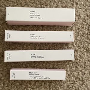 Set lidstar glossier X4 , color cub , slip and bun & bit brown brown 🥰 NEW